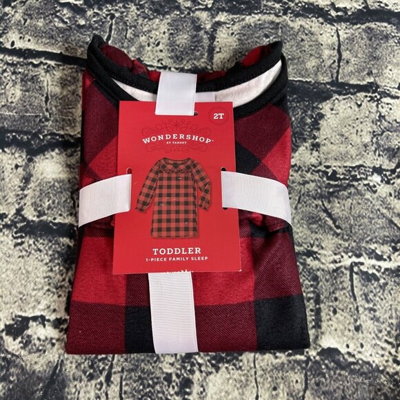 Wondershop Other - Wondershop Kids 2T Family Sleep Red & Black Buffalo Check Flannel Sleep Gown